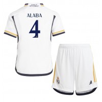 Real Madrid David Alaba #4 Hjemme Trøje Børn 2023-24 Kortærmet (+ Korte bukser)